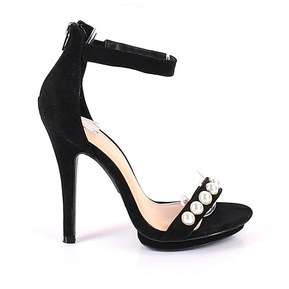 Wild Diva Lounge Retro Pearl embellished strap High Heel Stiletto Sandal 5.5 - Picture 6 of 14